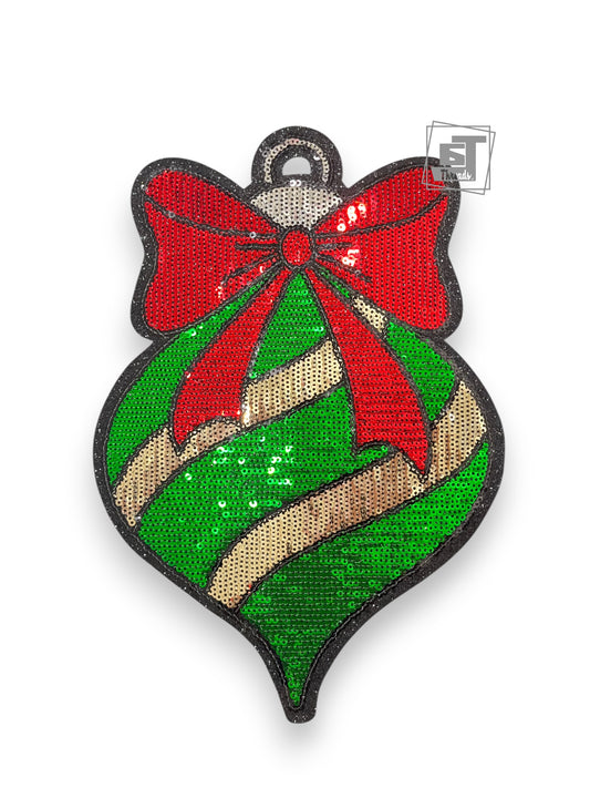 Green Sequin Christmas Ornament....Patches Only
