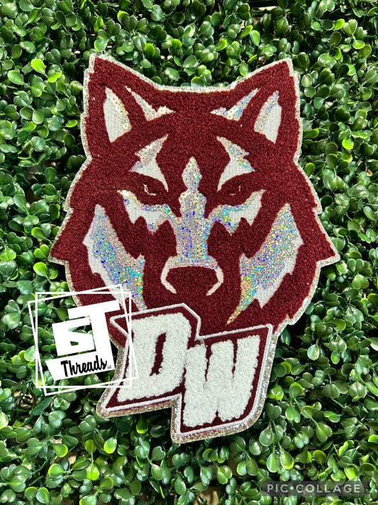 DW Wolves iron on patch