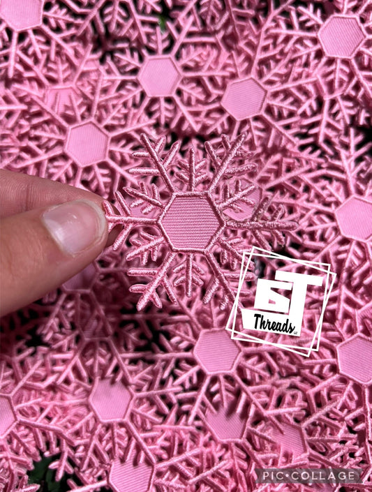 Pink Snowflakes Cap patch
