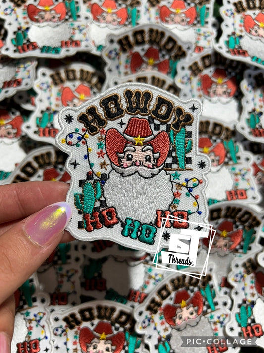 Howdy Santa cap patch