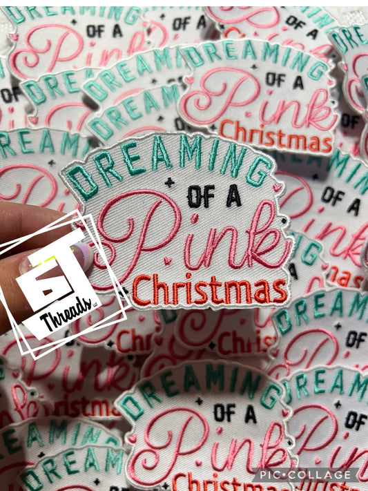 Dreaming of a Pink Christmas cap patch