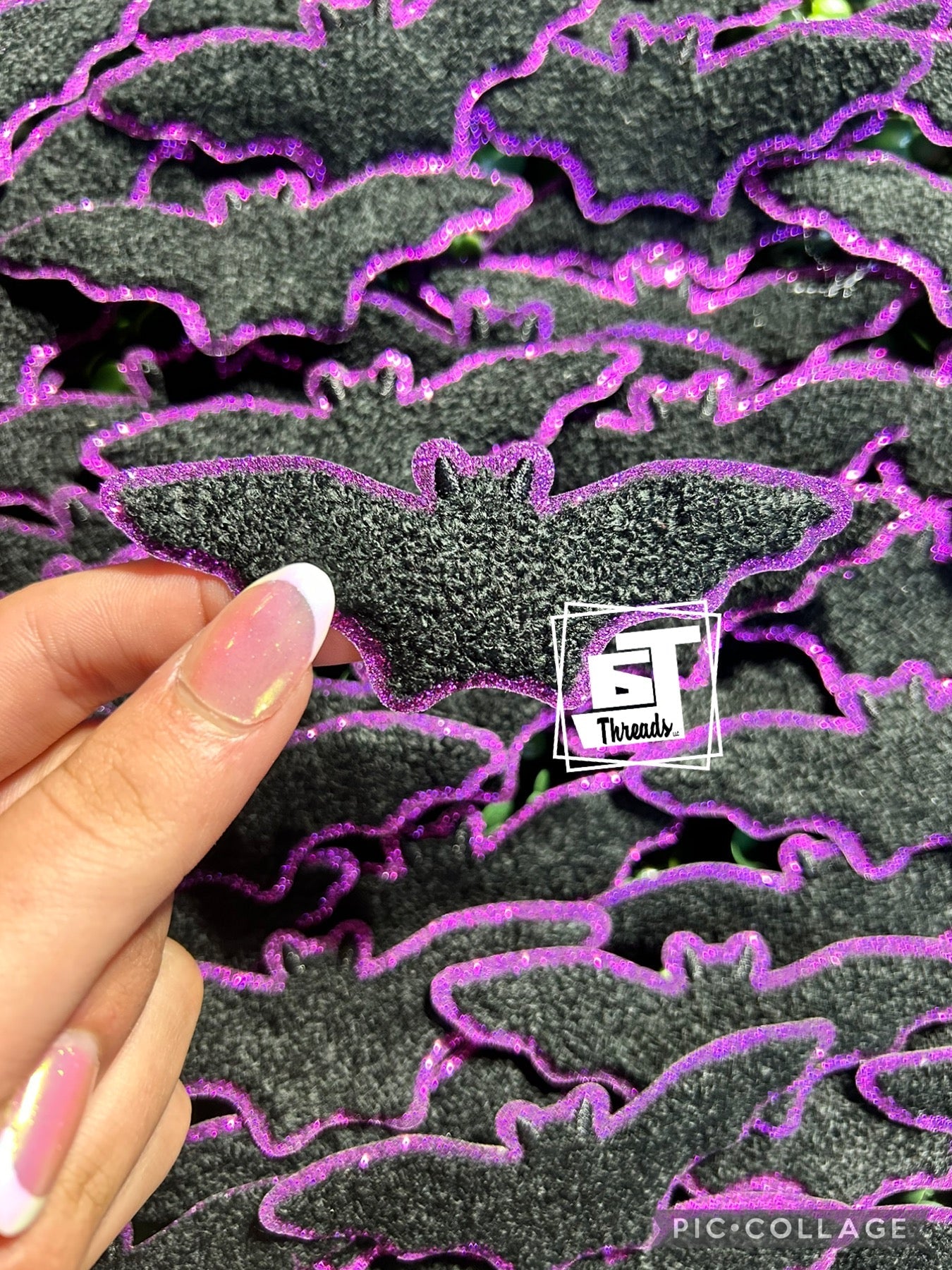 Purple Bat cap patch