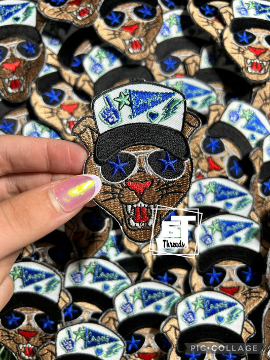 Blue and Green Sprit Cougar cap patch