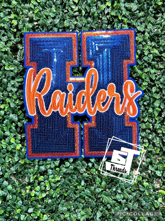 &nbsp;H Raiders iron on patch