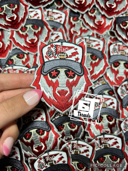 Star Sunglasses Spirit Wolf cap patch