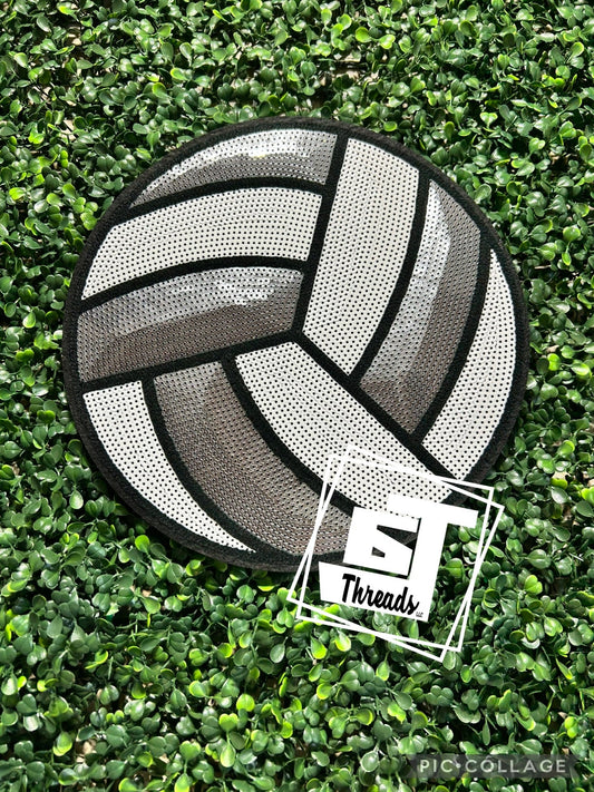 Sequin Volleyball iron on patch