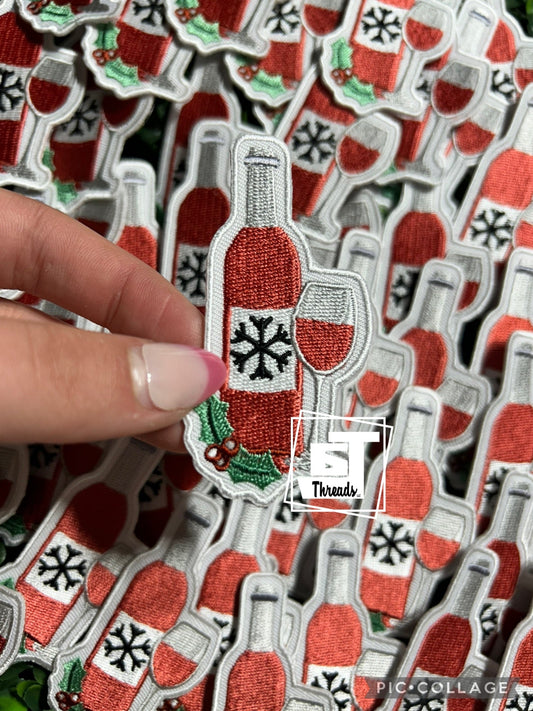 Christmas Wine cap patch