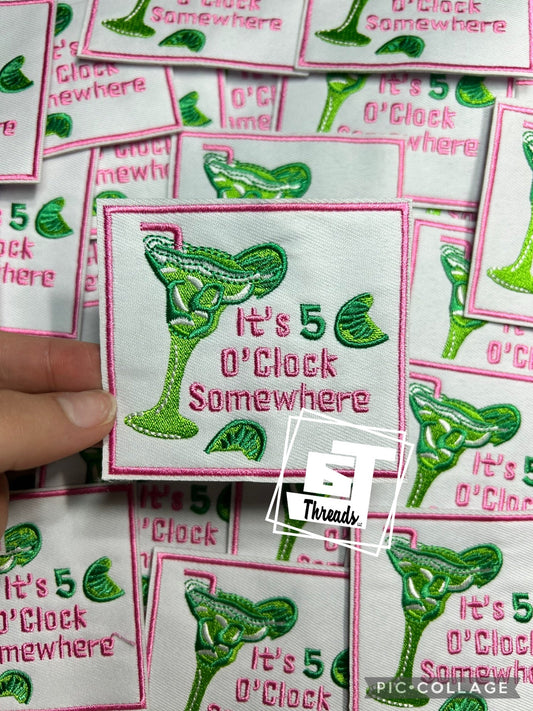 5 O'Clock Somewhere cap patch