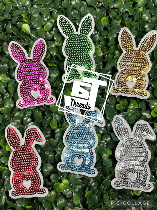 Mini Sequin Bunnies cap patches