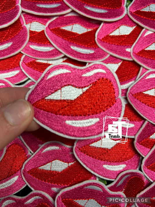 Pink Lips cap patch