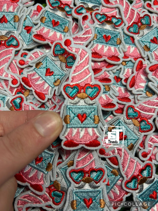 Valentines Day Gnome cap patch