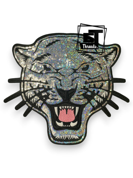 Sequin Panther Head....Patches Only