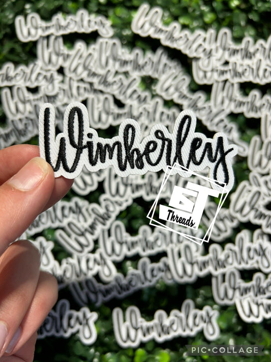 Wimberley cap patch white and black 