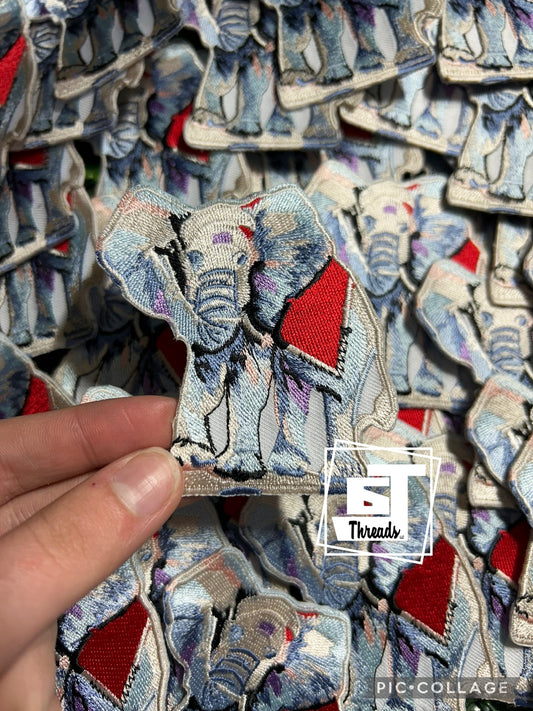 Red Elephant cap patch