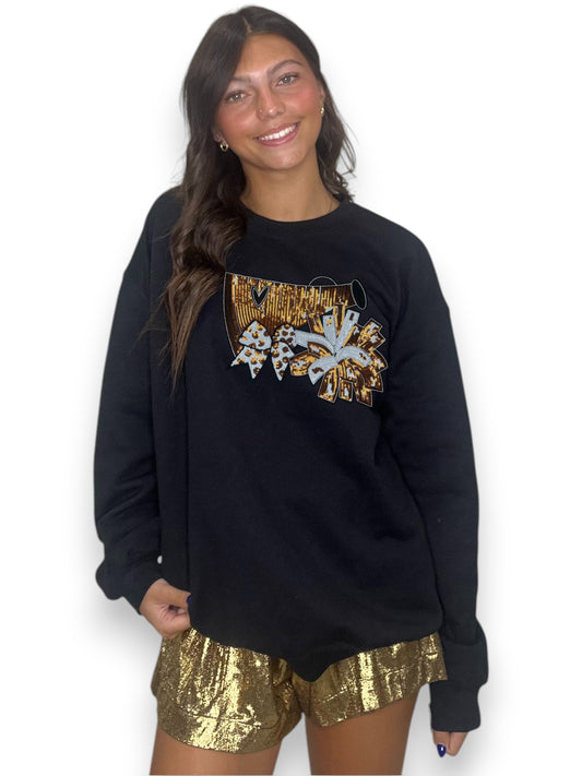 Brown Sequin Cheer Megaphone