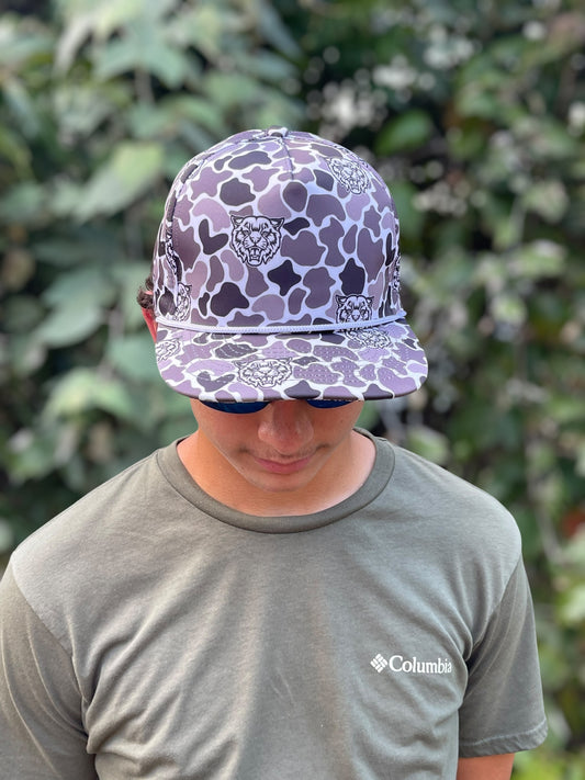 Black and White Camo Wildcat Cap