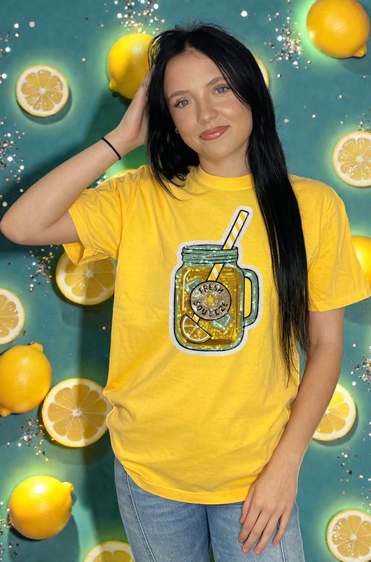Sequin Yellow Fresh Squeeze Lemonade