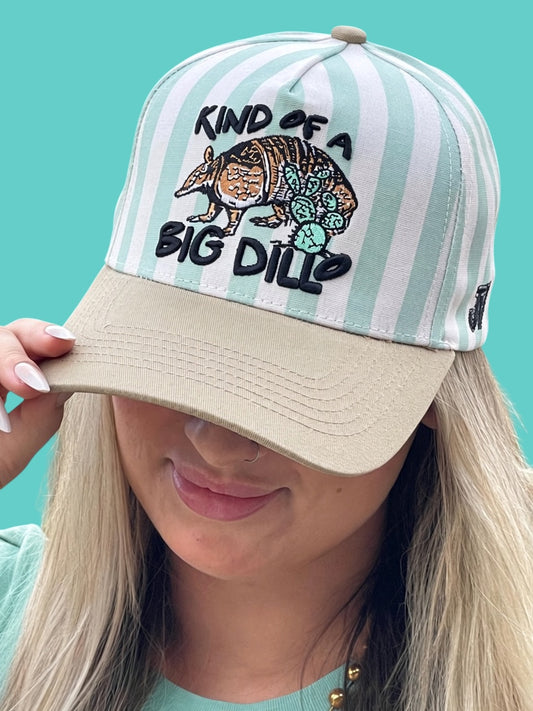 Light Green Striped Kind Of A Big Dillo Cap